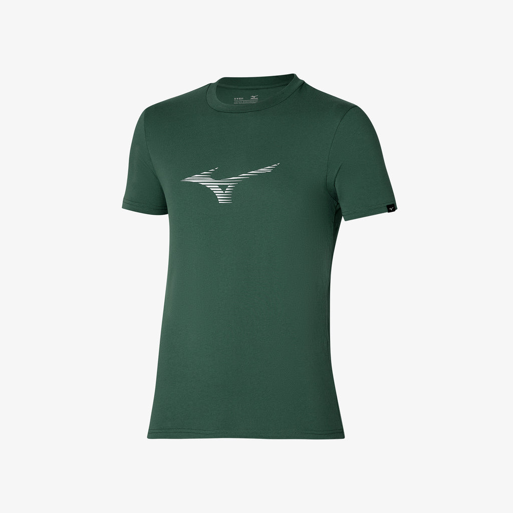 Tシャツ・カットソー MIZUNO Men T Shirts B2GCC136 08 GREEN Mizuno Shadow Men's Tennis T-Shirt - Acide Lime