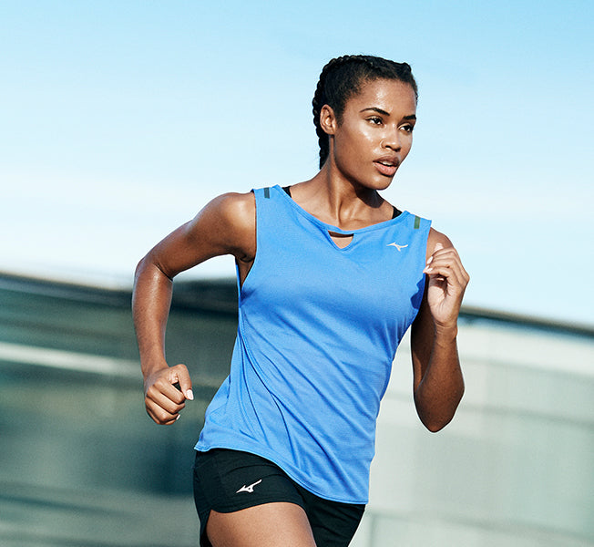 an athlete woman running