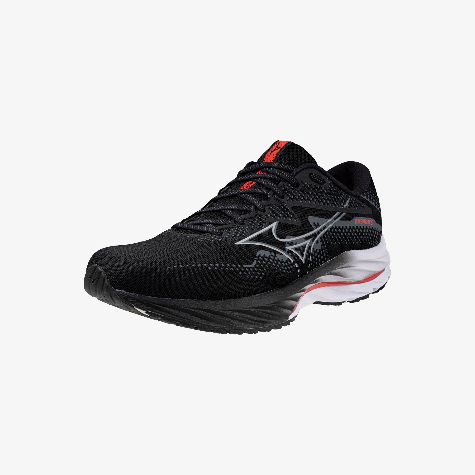 All black store mizuno running shoes