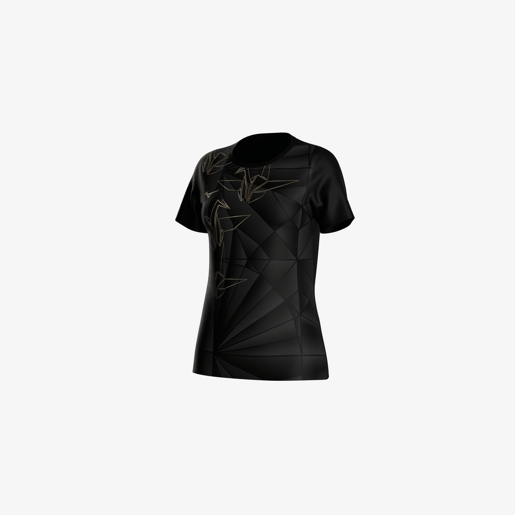 DRYAEROFLOW GRAPHIC TEE (W) - ORIGAMI - Mizuno Australia