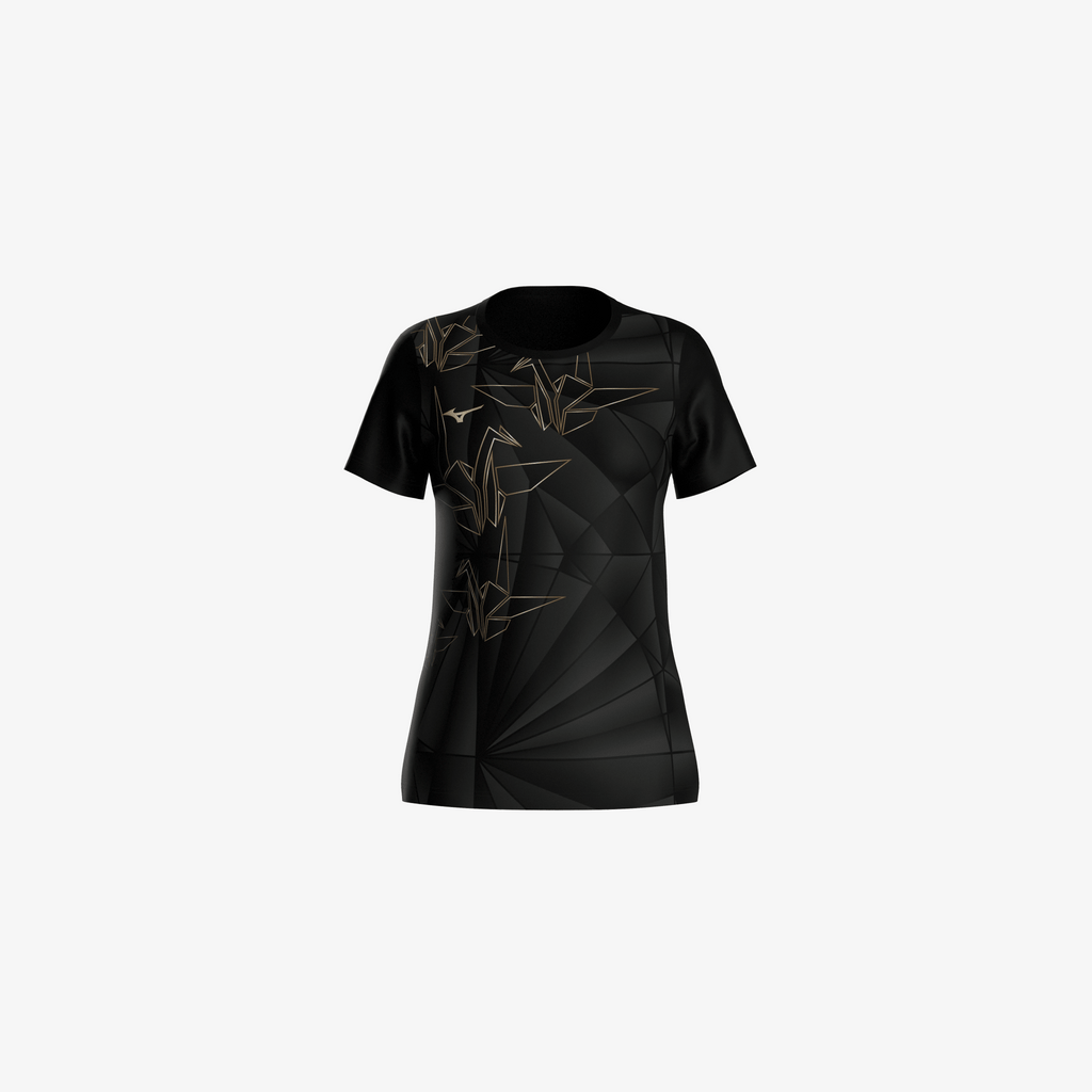 DRYAEROFLOW GRAPHIC TEE (W) - ORIGAMI - Mizuno Australia