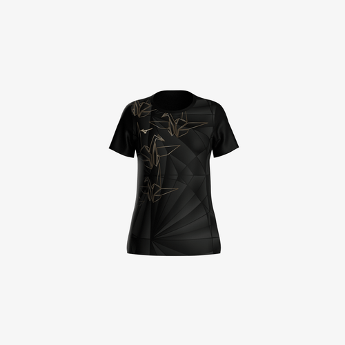 DRYAEROFLOW GRAPHIC TEE (W) - ORIGAMI - Mizuno Australia